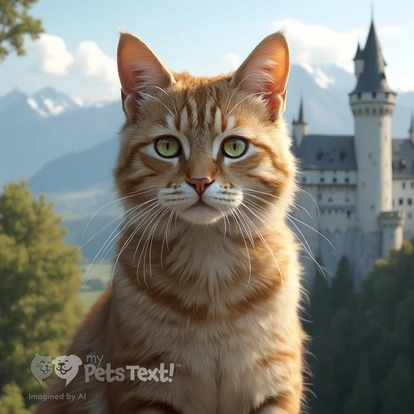 Aegean cat named Hazel by Neuschwanstein Castle