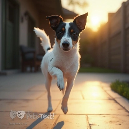 Zoe the Parson Russell Terrier jumping for a treat
